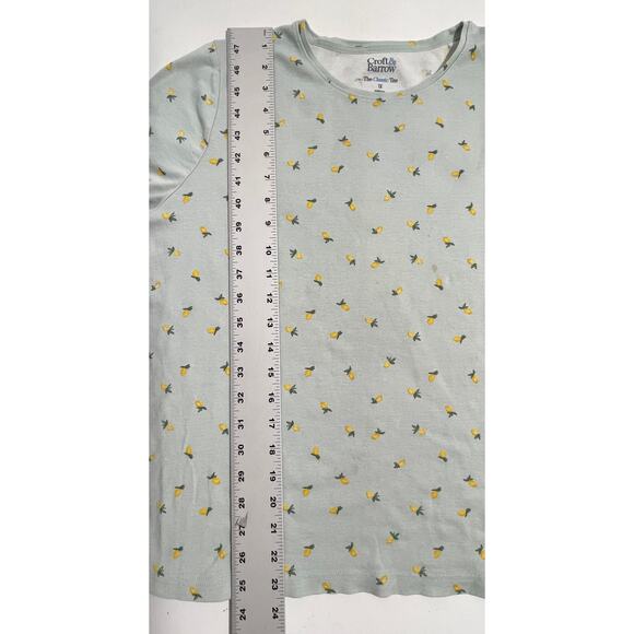 Croft Barrow Tee Shirt Plus 1X Green Yellow Lemon Print Short Sleeve Causal - Picture 4 of 5